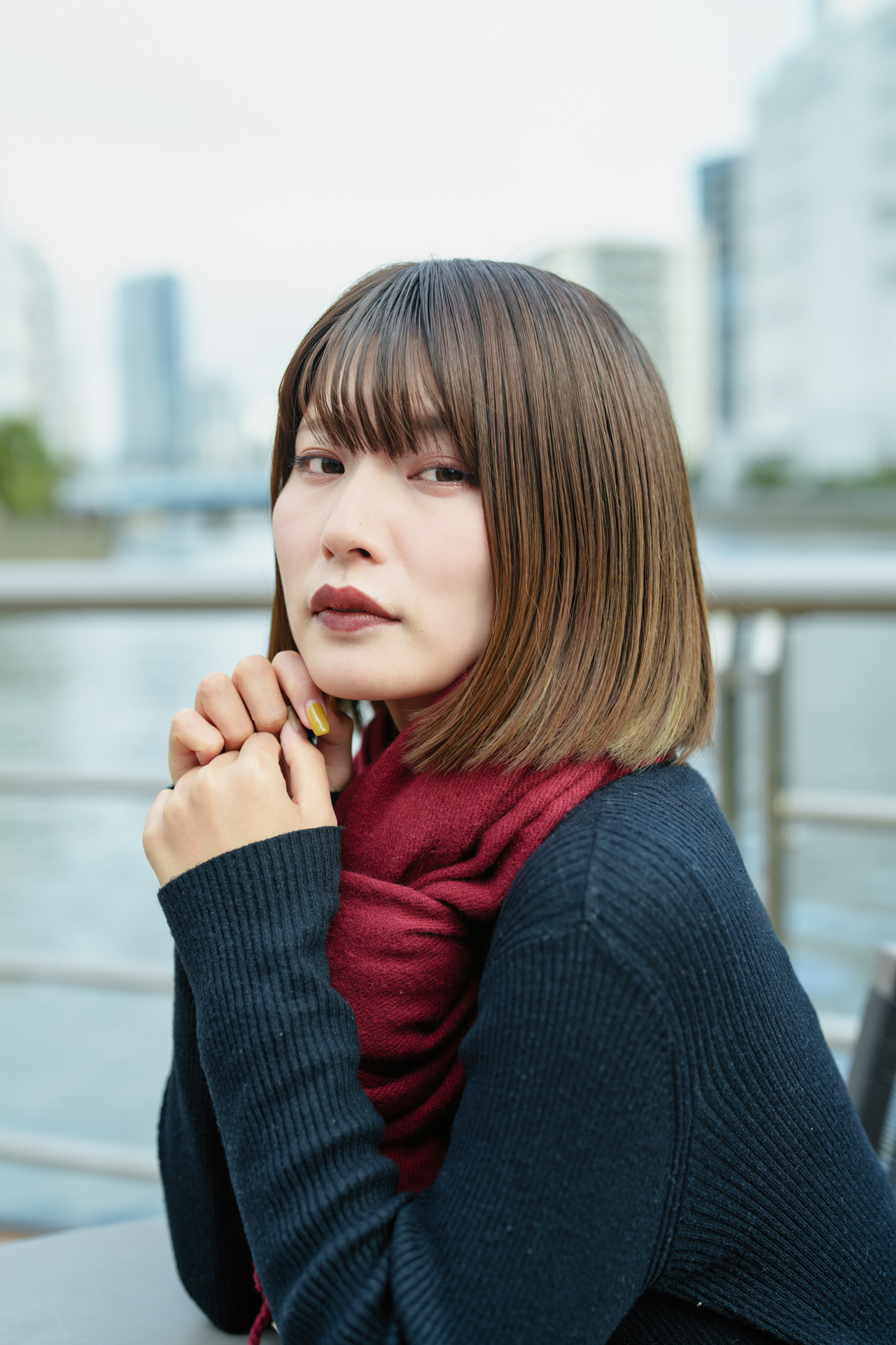 FE 50mm F1.2 GM F2.5 川沿いポートレート